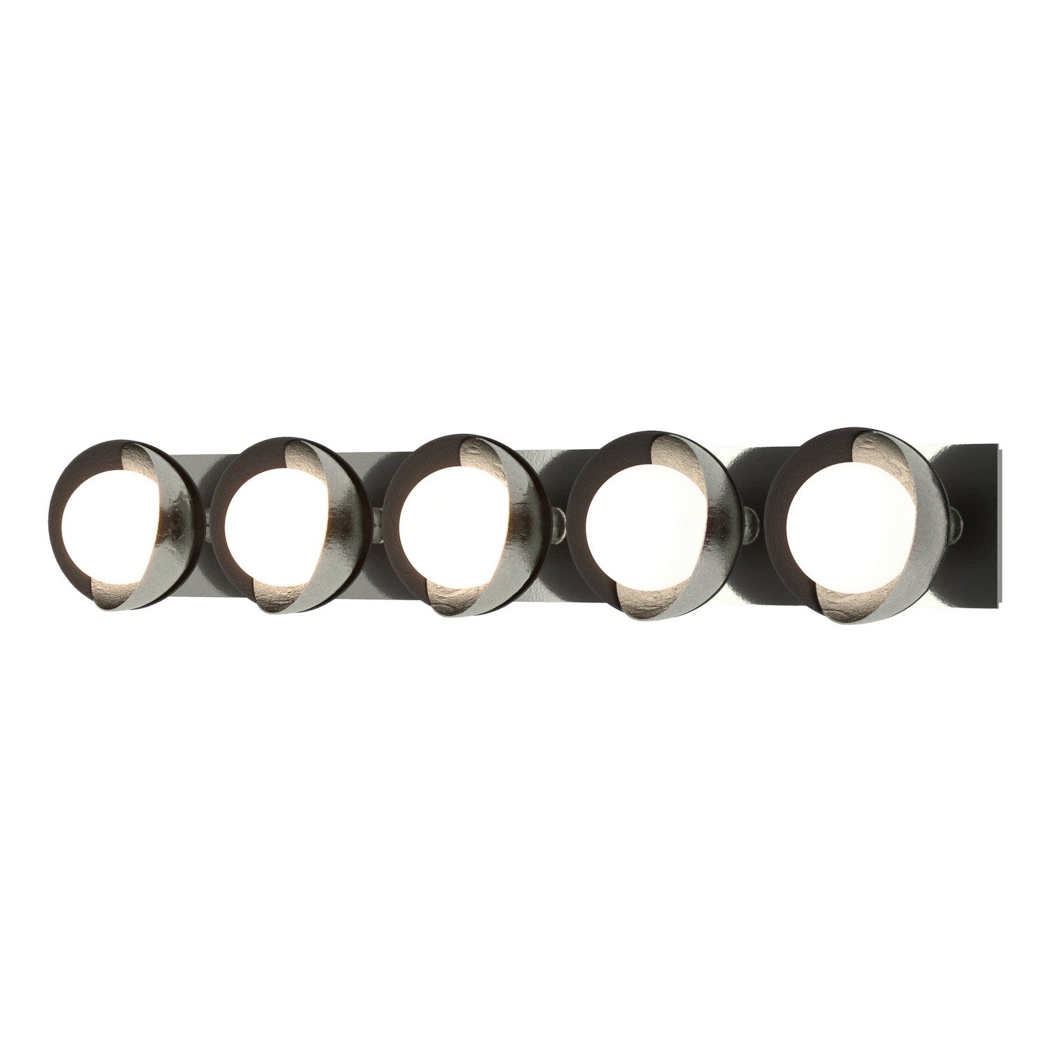 Hubbardton Forge - 201379-SKT-85-10-GG0711 - Five Light Bath Sconce - Brooklyn - Sterling