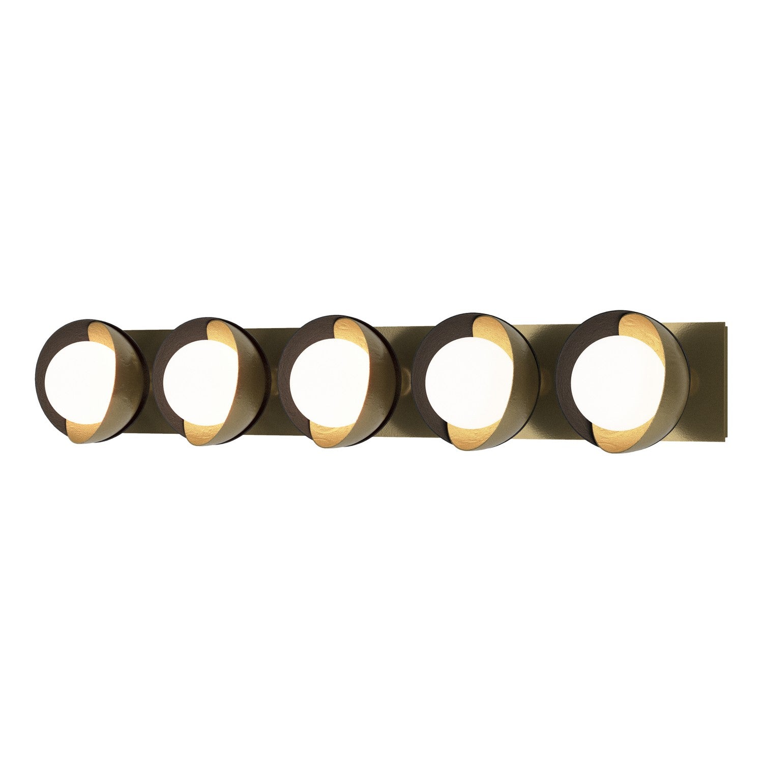 Hubbardton Forge - 201379-SKT-86-10-GG0711 - Five Light Bath Sconce - Brooklyn - Modern Brass