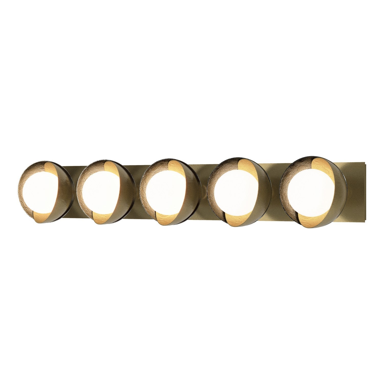 Hubbardton Forge - 201379-SKT-86-85-GG0711 - Five Light Bath Sconce - Brooklyn - Modern Brass