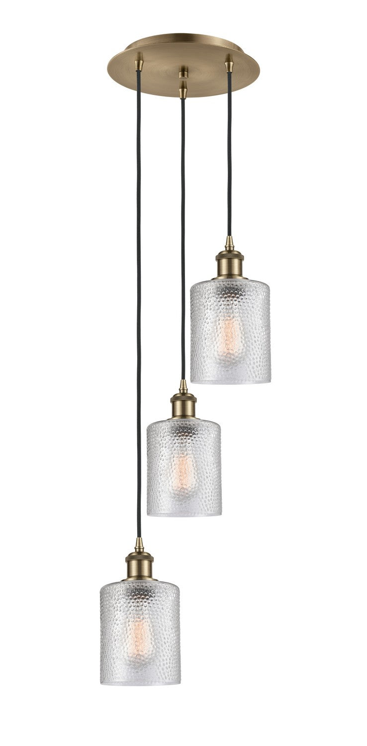 Innovations - 113B-3P-AB-G112 - Three Light Pendant - Ballston - Antique Brass