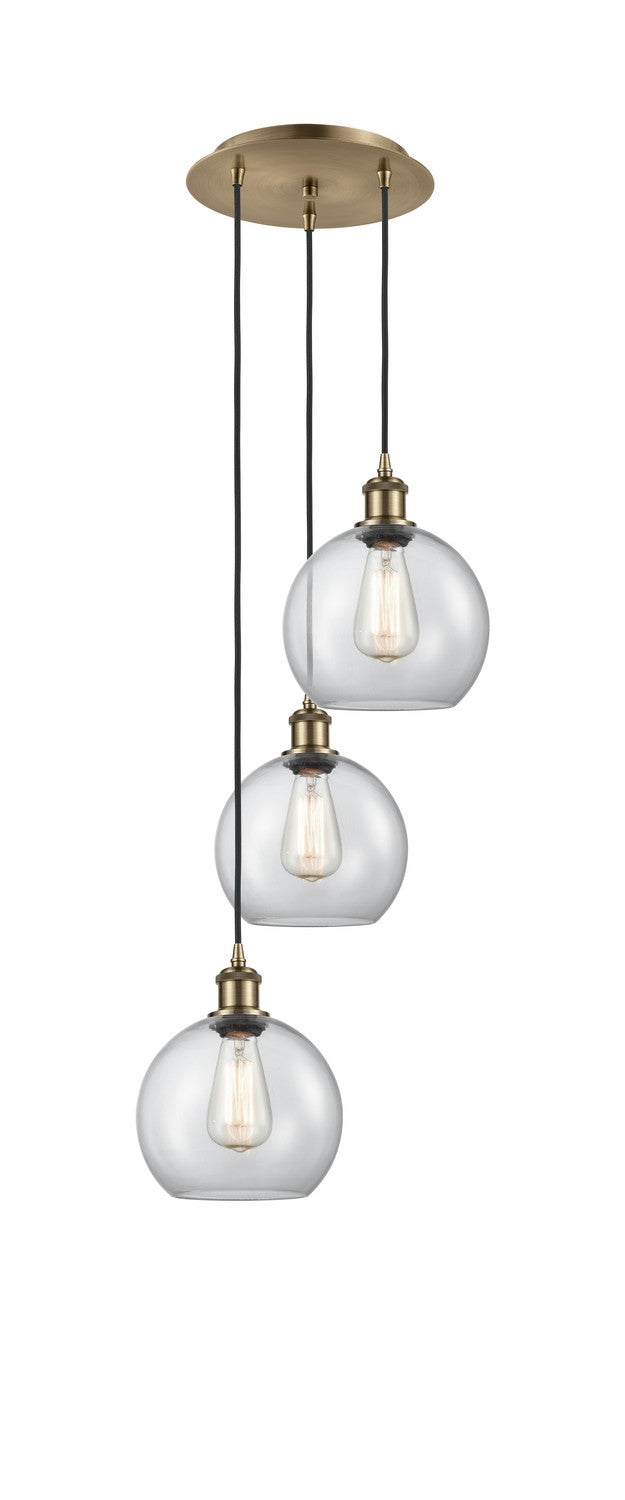 Innovations - 113B-3P-AB-G122-8 - Three Light Pendant - Ballston - Antique Brass