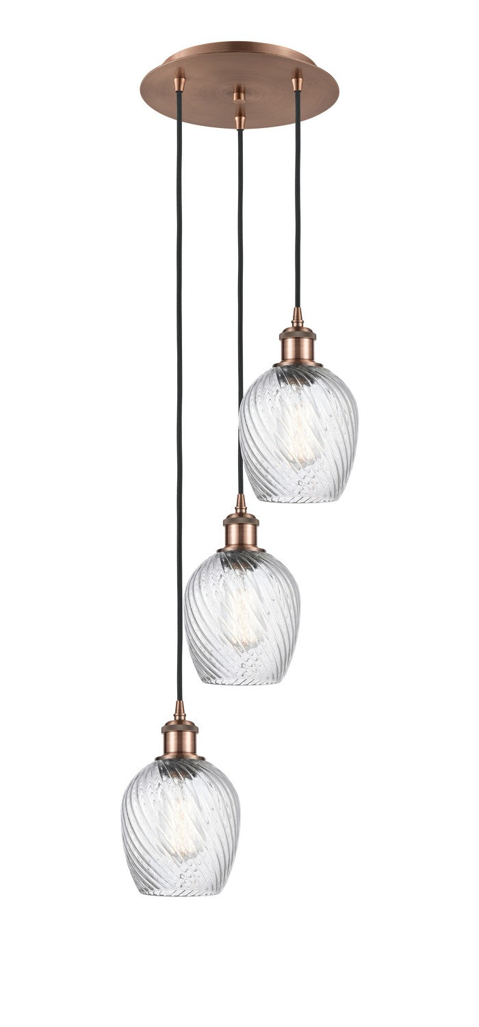 Innovations - 113B-3P-AC-G292 - Three Light Pendant - Ballston - Antique Copper