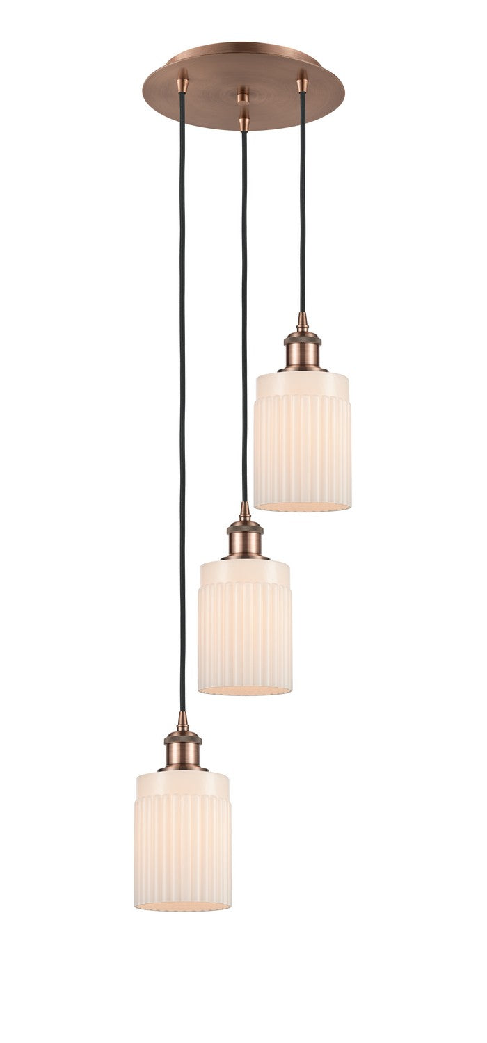 Innovations - 113B-3P-AC-G341 - Three Light Pendant - Ballston - Antique Copper