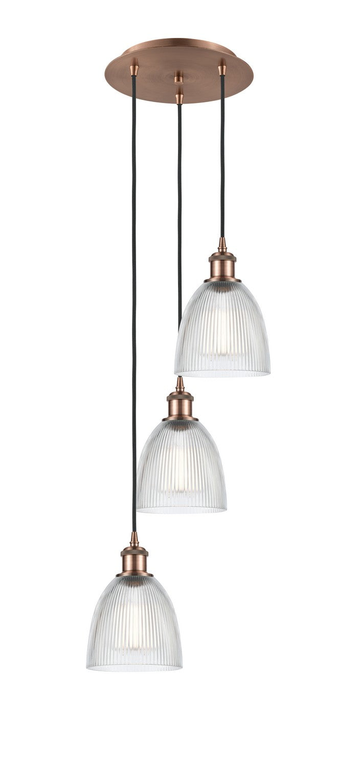 Innovations - 113B-3P-AC-G382 - Three Light Pendant - Ballston - Antique Copper