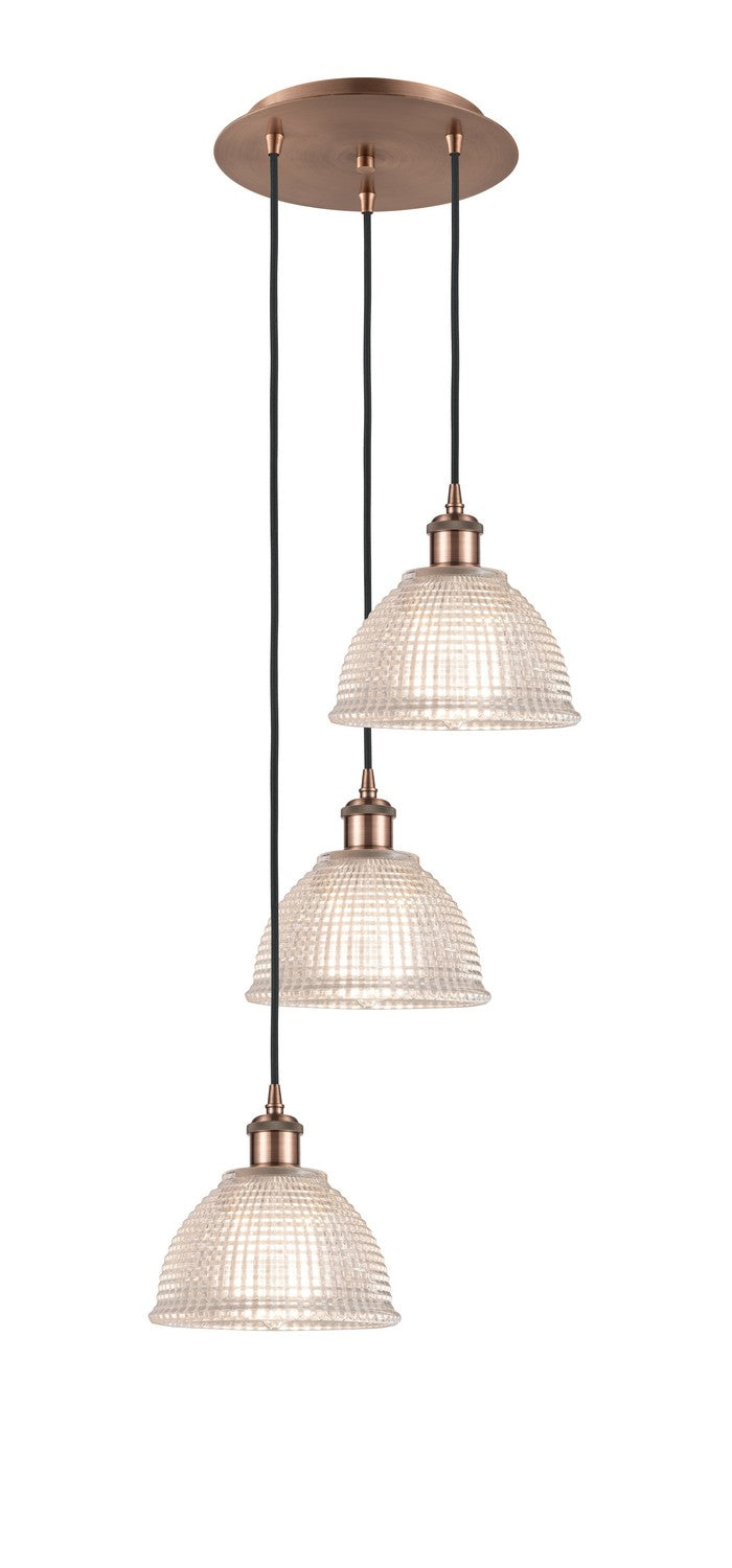 Innovations - 113B-3P-AC-G422 - Three Light Pendant - Ballston - Antique Copper