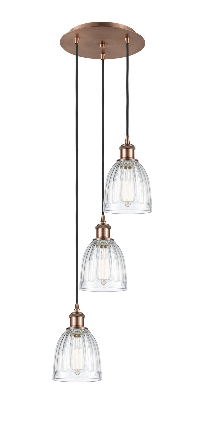 Innovations - 113B-3P-AC-G442 - Three Light Pendant - Ballston - Antique Copper
