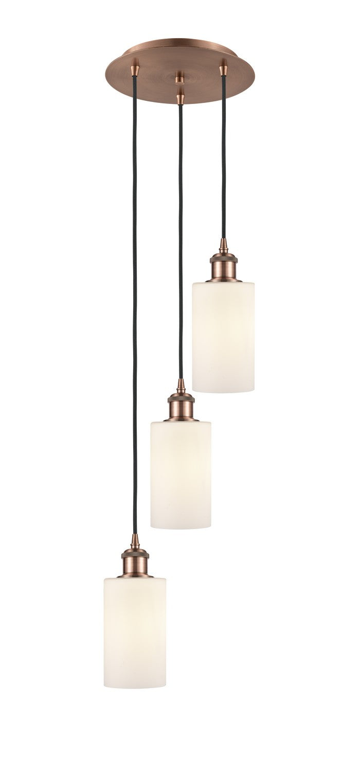 Innovations - 113B-3P-AC-G801 - Three Light Pendant - Ballston - Antique Copper