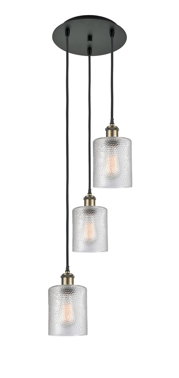 Innovations - 113B-3P-BAB-G112 - Three Light Pendant - Ballston - Black Antique Brass