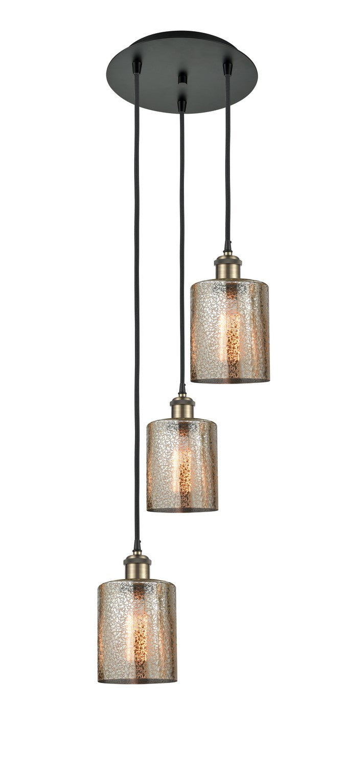 Innovations - 113B-3P-BAB-G116 - Three Light Pendant - Ballston - Black Antique Brass
