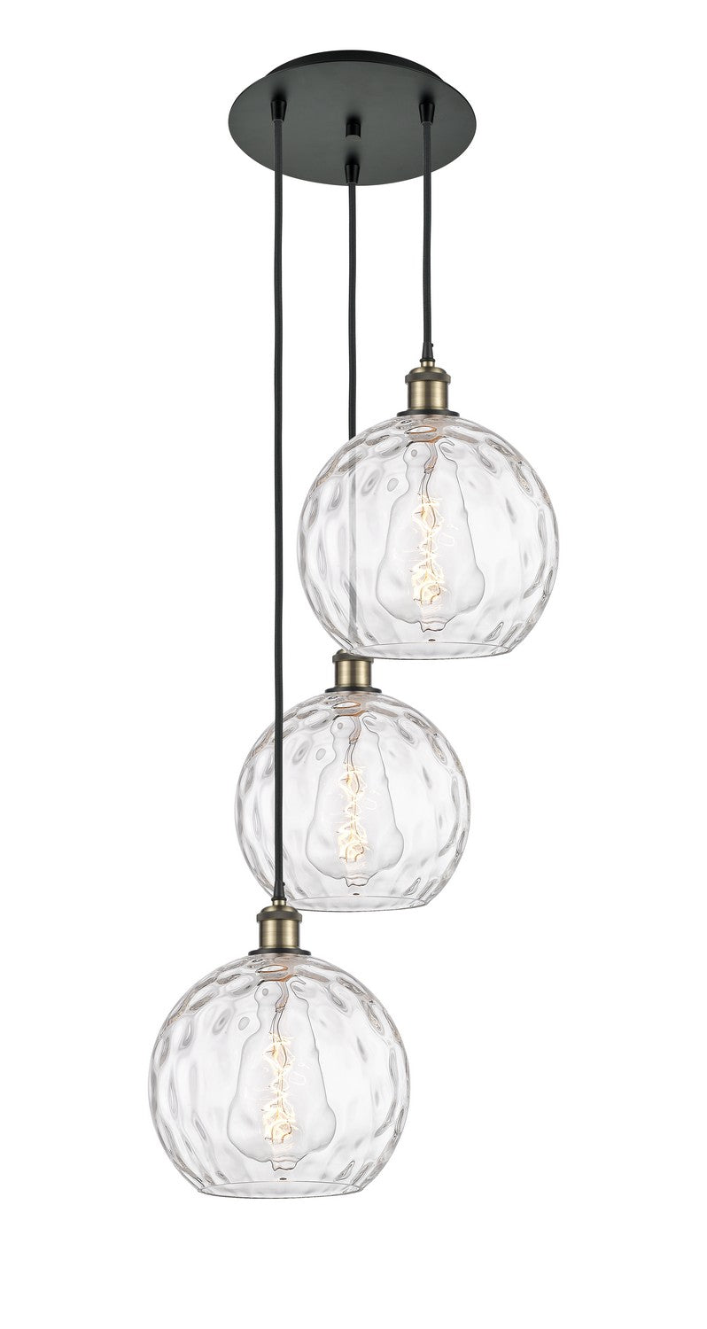 Innovations - 113B-3P-BAB-G1215-10 - Three Light Pendant - Ballston - Black Antique Brass