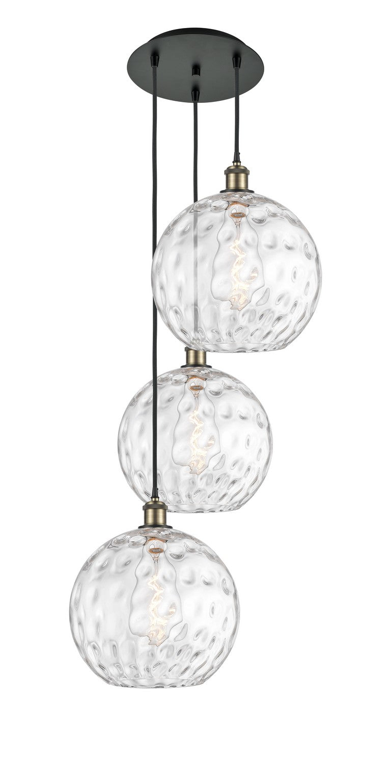 Innovations - 113B-3P-BAB-G1215-12 - Three Light Pendant - Ballston - Black Antique Brass