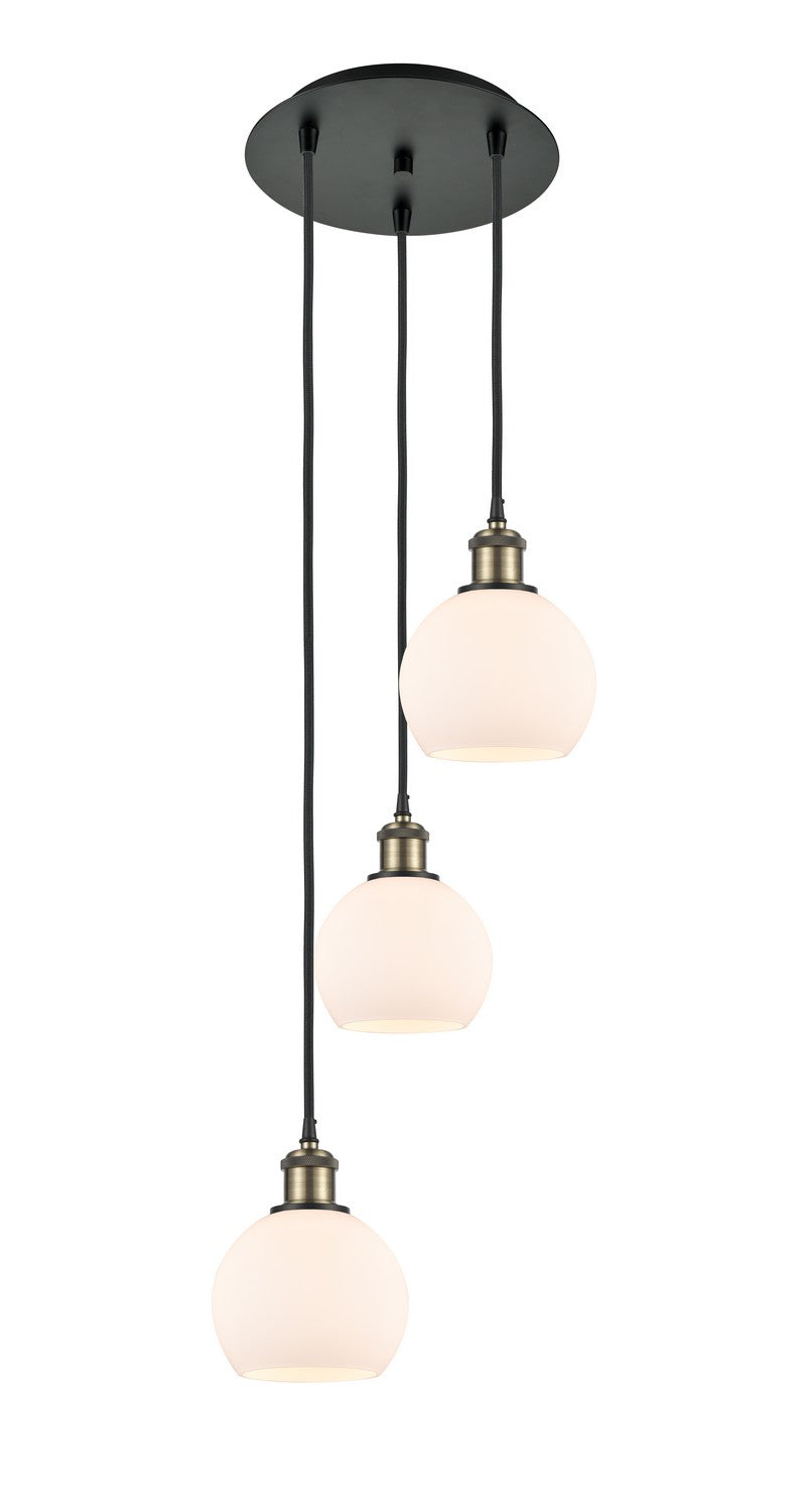 Innovations - 113B-3P-BAB-G121-6 - Three Light Pendant - Ballston - Black Antique Brass