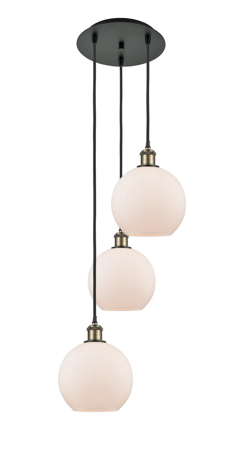 Innovations - 113B-3P-BAB-G121-8 - Three Light Pendant - Ballston - Black Antique Brass