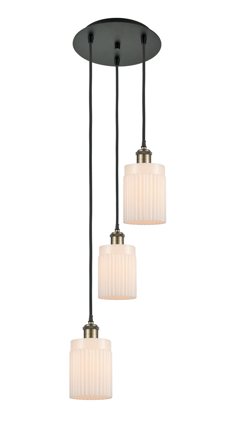 Innovations - 113B-3P-BAB-G341 - Three Light Pendant - Ballston - Black Antique Brass