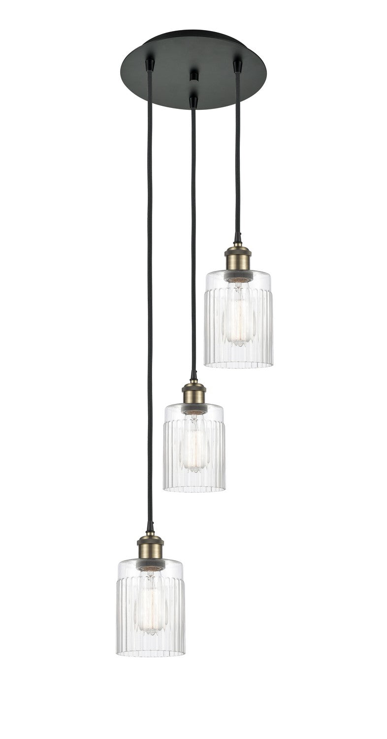 Innovations - 113B-3P-BAB-G342 - Three Light Pendant - Ballston - Black Antique Brass