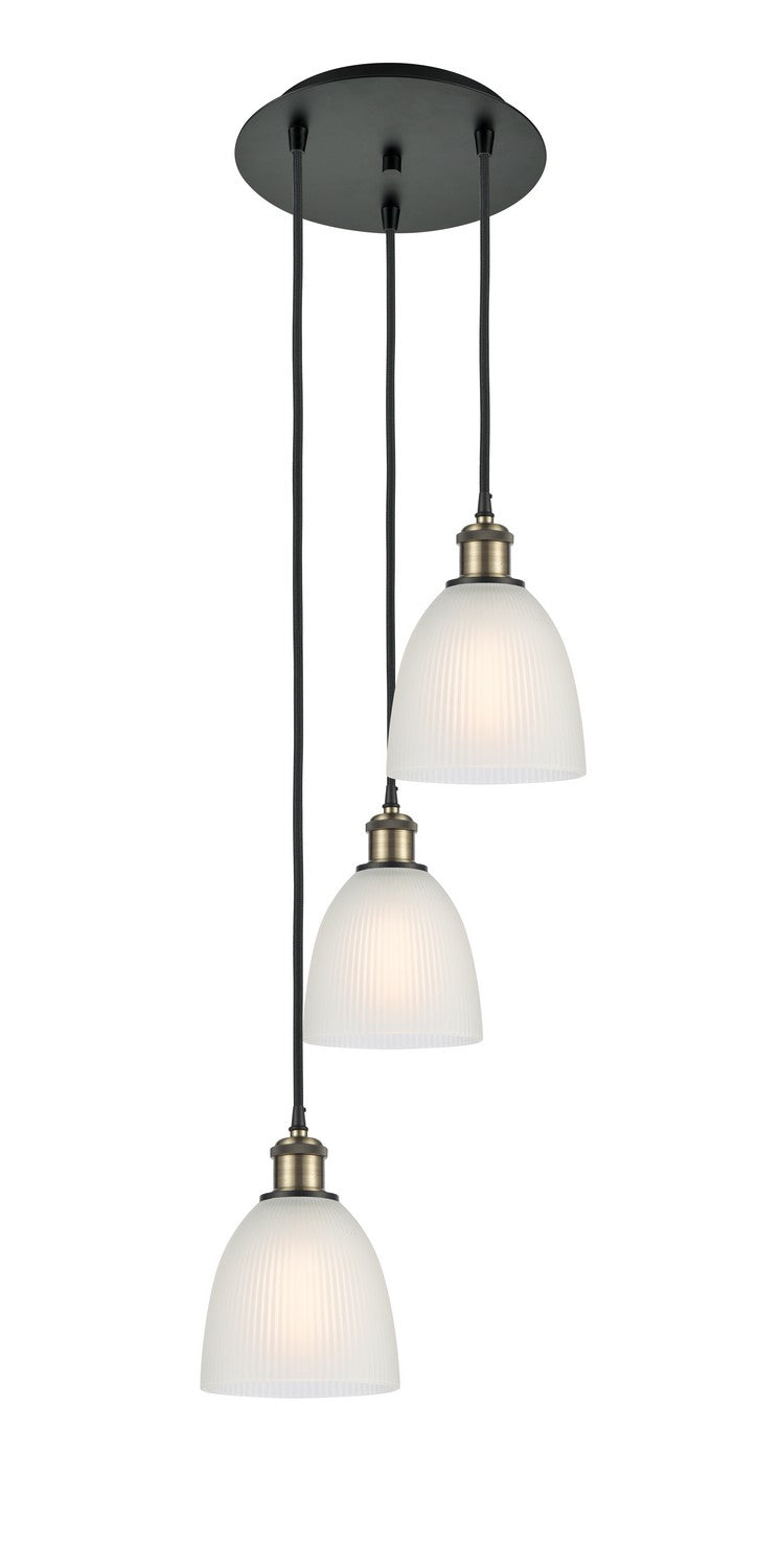 Innovations - 113B-3P-BAB-G381 - Three Light Pendant - Ballston - Black Antique Brass