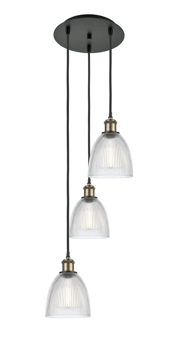 Innovations - 113B-3P-BAB-G382 - Three Light Pendant - Ballston - Black Antique Brass