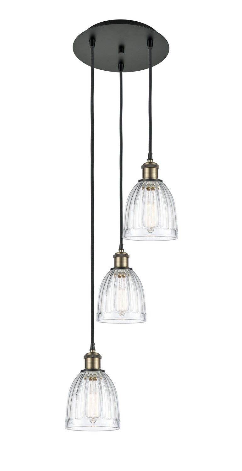 Innovations - 113B-3P-BAB-G442 - Three Light Pendant - Ballston - Black Antique Brass