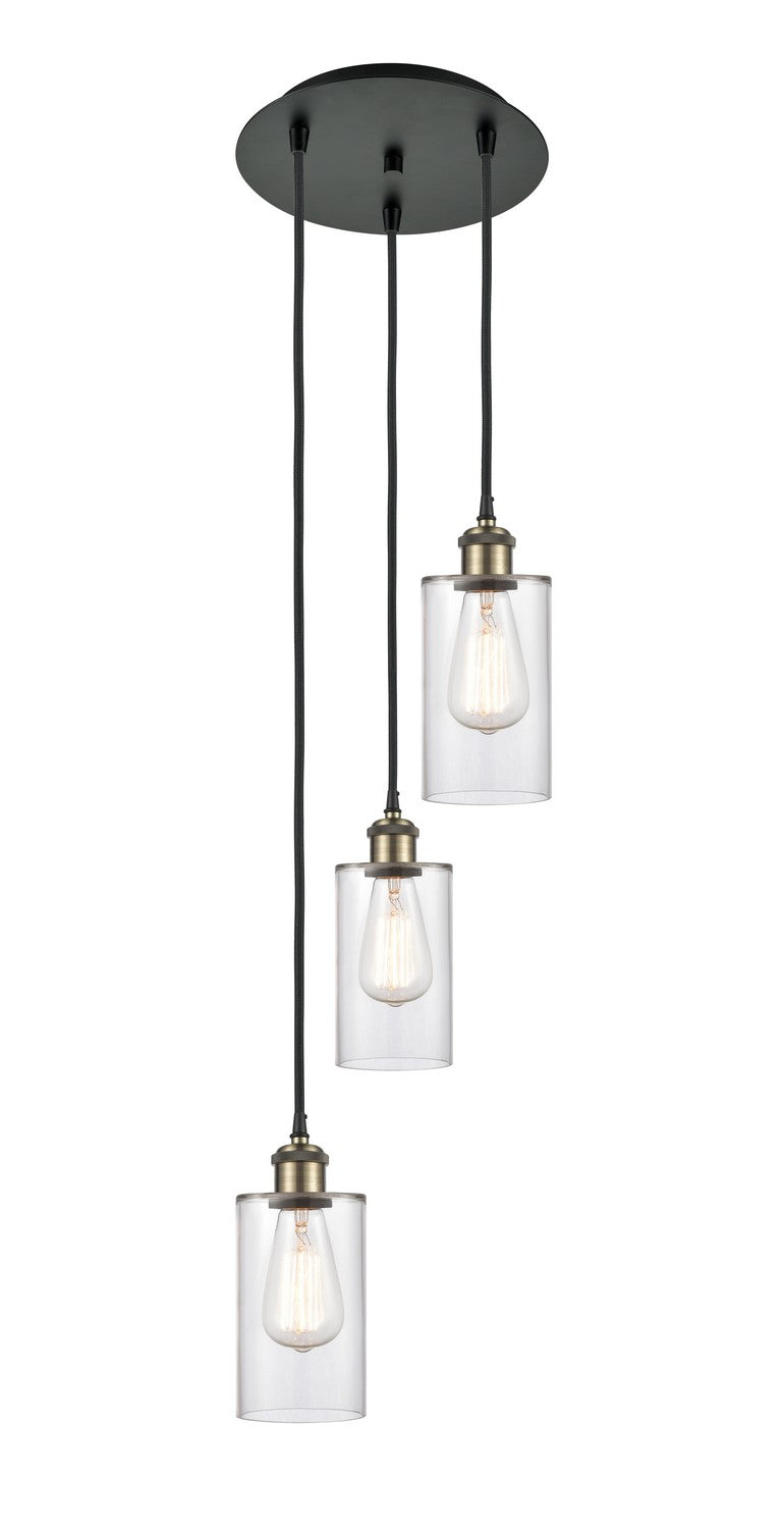 Innovations - 113B-3P-BAB-G802 - Three Light Pendant - Ballston - Black Antique Brass