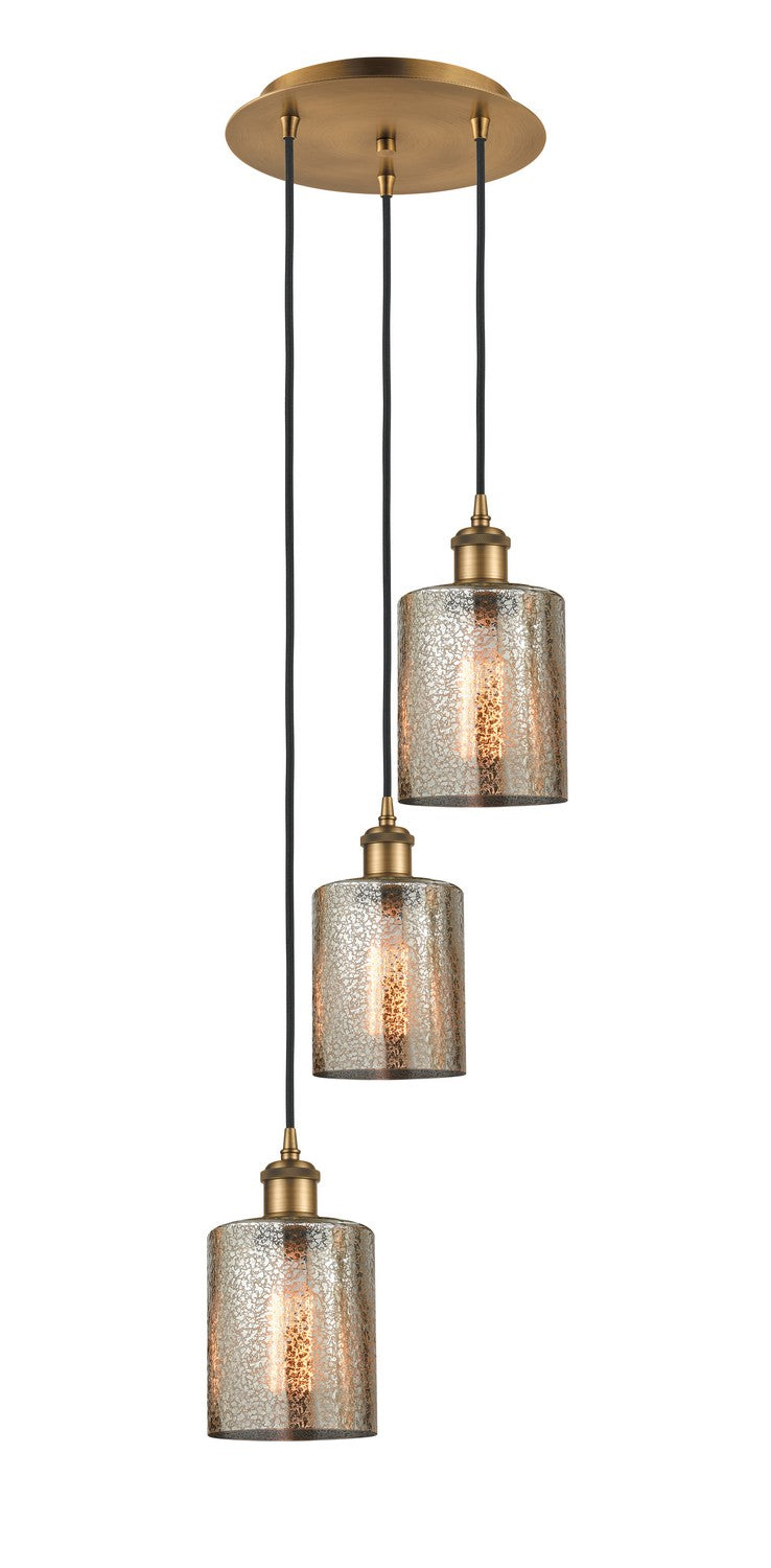 Innovations - 113B-3P-BB-G116 - Three Light Pendant - Ballston - Brushed Brass