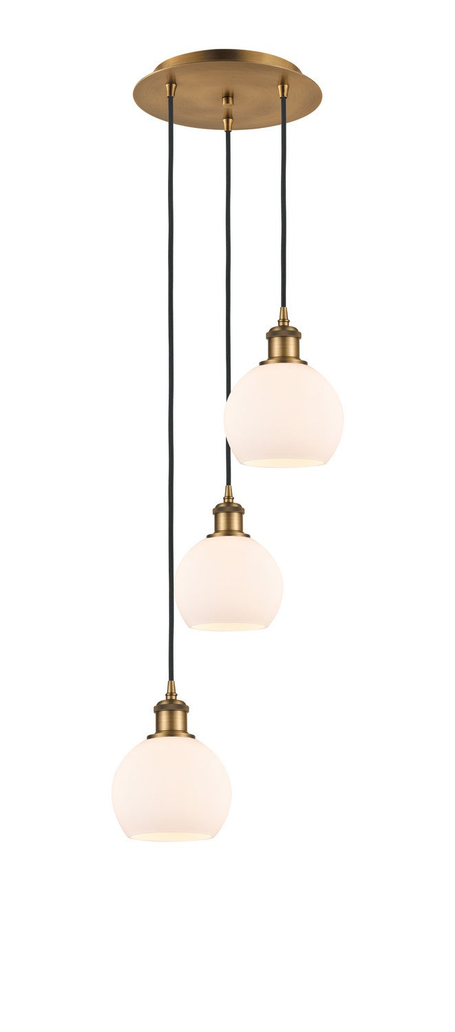Innovations - 113B-3P-BB-G121-6 - Three Light Pendant - Ballston - Brushed Brass