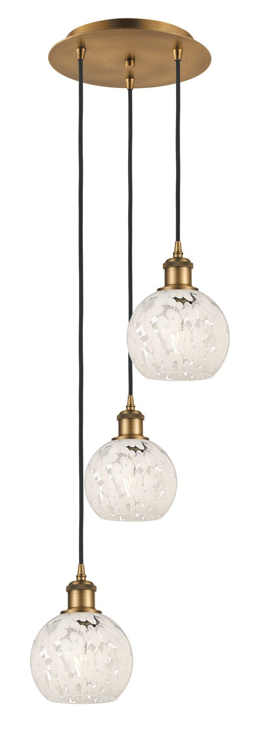 Innovations - 113B-3P-BB-G1216-6WM - Three Light Pendant - Ballston - Brushed Brass