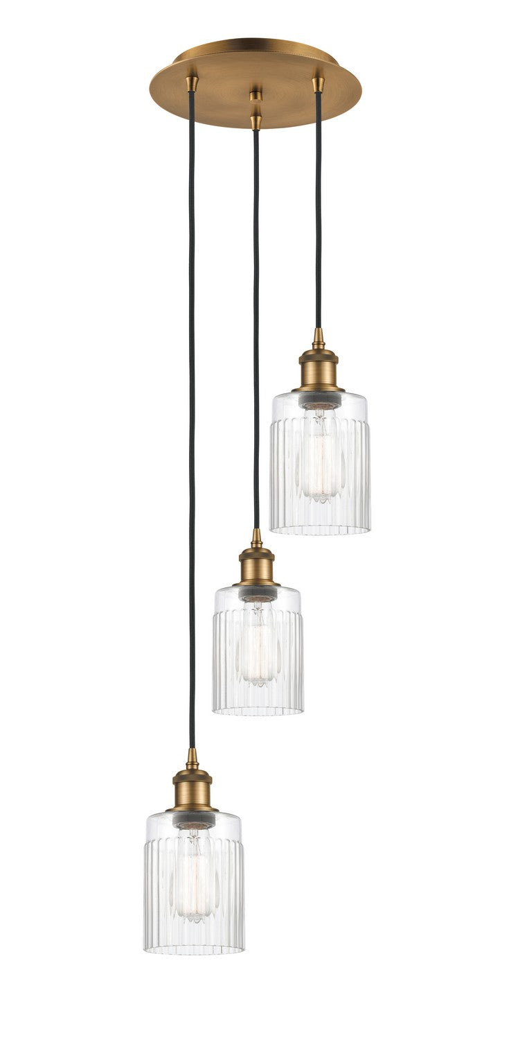 Innovations - 113B-3P-BB-G342 - Three Light Pendant - Ballston - Brushed Brass