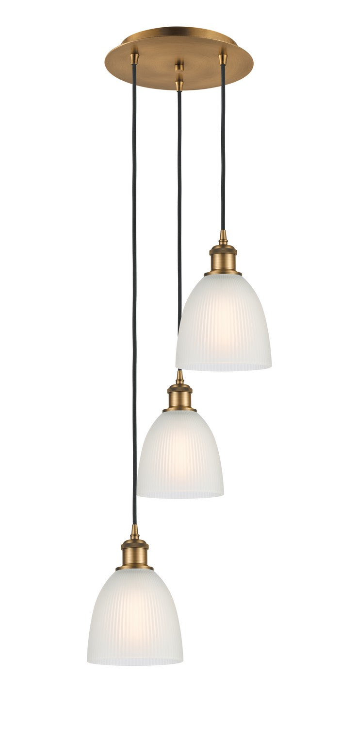 Innovations - 113B-3P-BB-G381 - Three Light Pendant - Ballston - Brushed Brass
