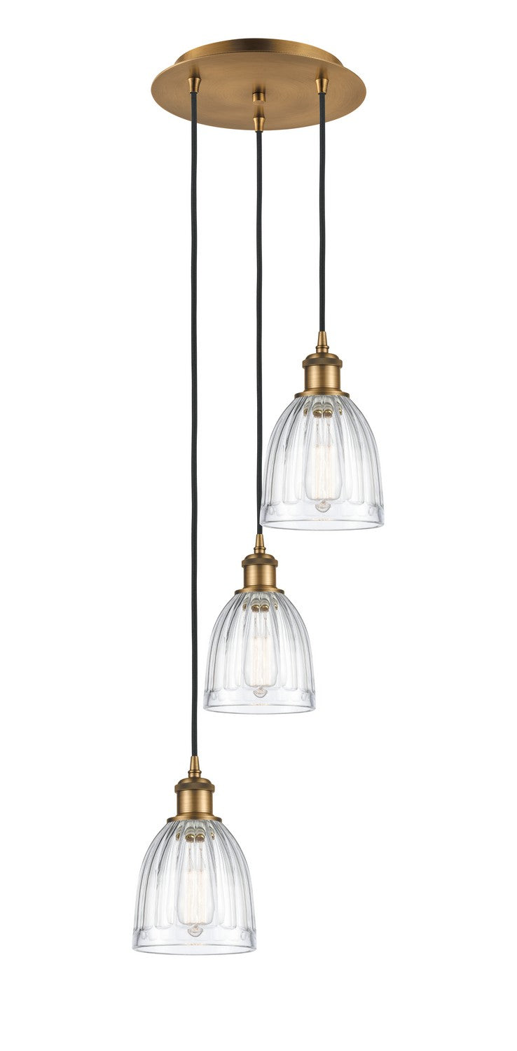 Innovations - 113B-3P-BB-G442 - Three Light Pendant - Ballston - Brushed Brass