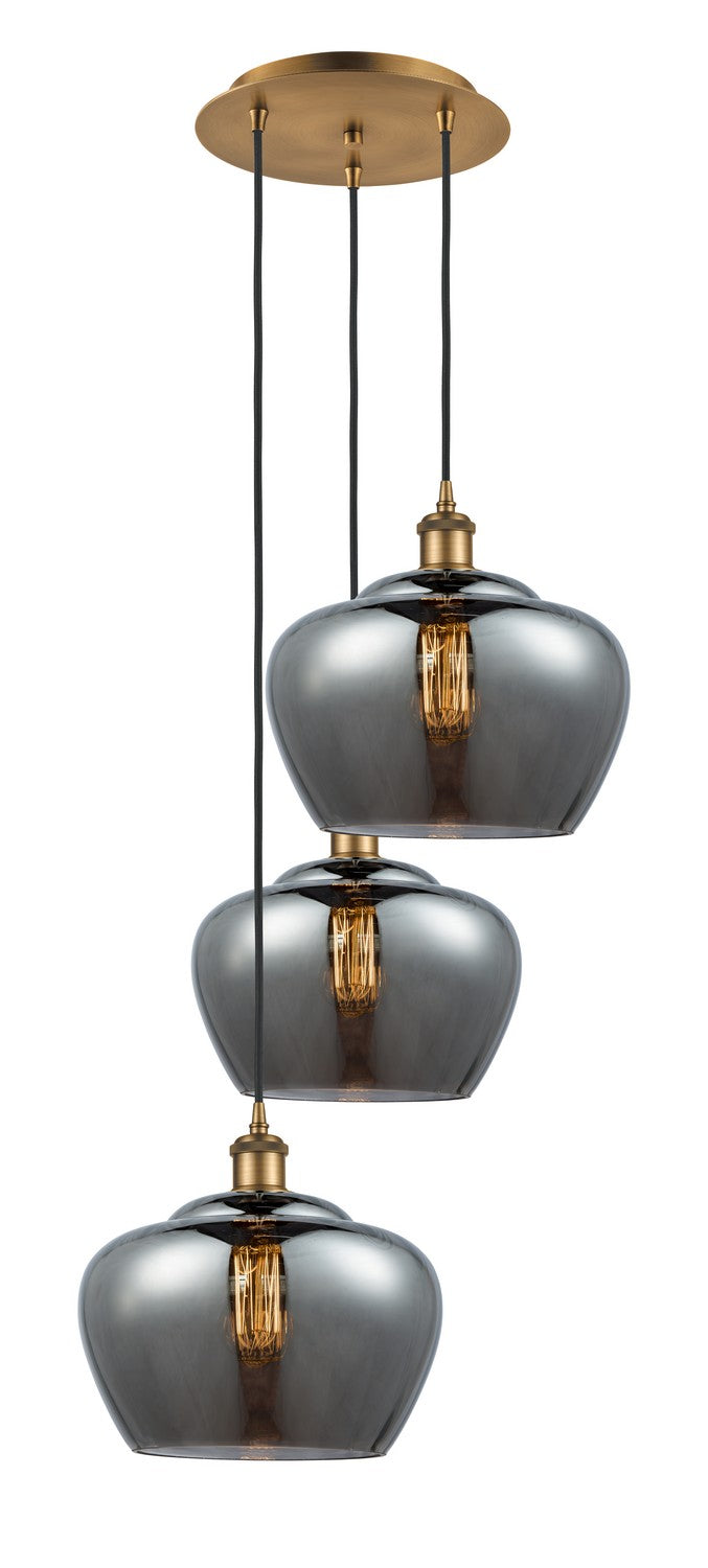 Innovations - 113B-3P-BB-G93-L - Three Light Pendant - Ballston - Brushed Brass