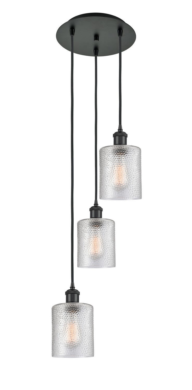 Innovations - 113B-3P-BK-G112 - Three Light Pendant - Ballston - Matte Black
