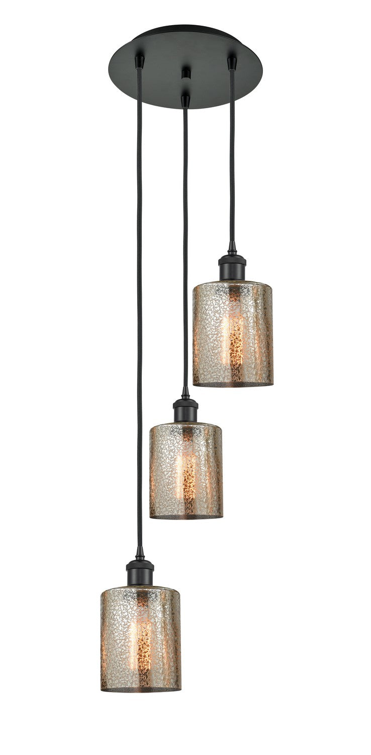 Innovations - 113B-3P-BK-G116 - Three Light Pendant - Ballston - Matte Black