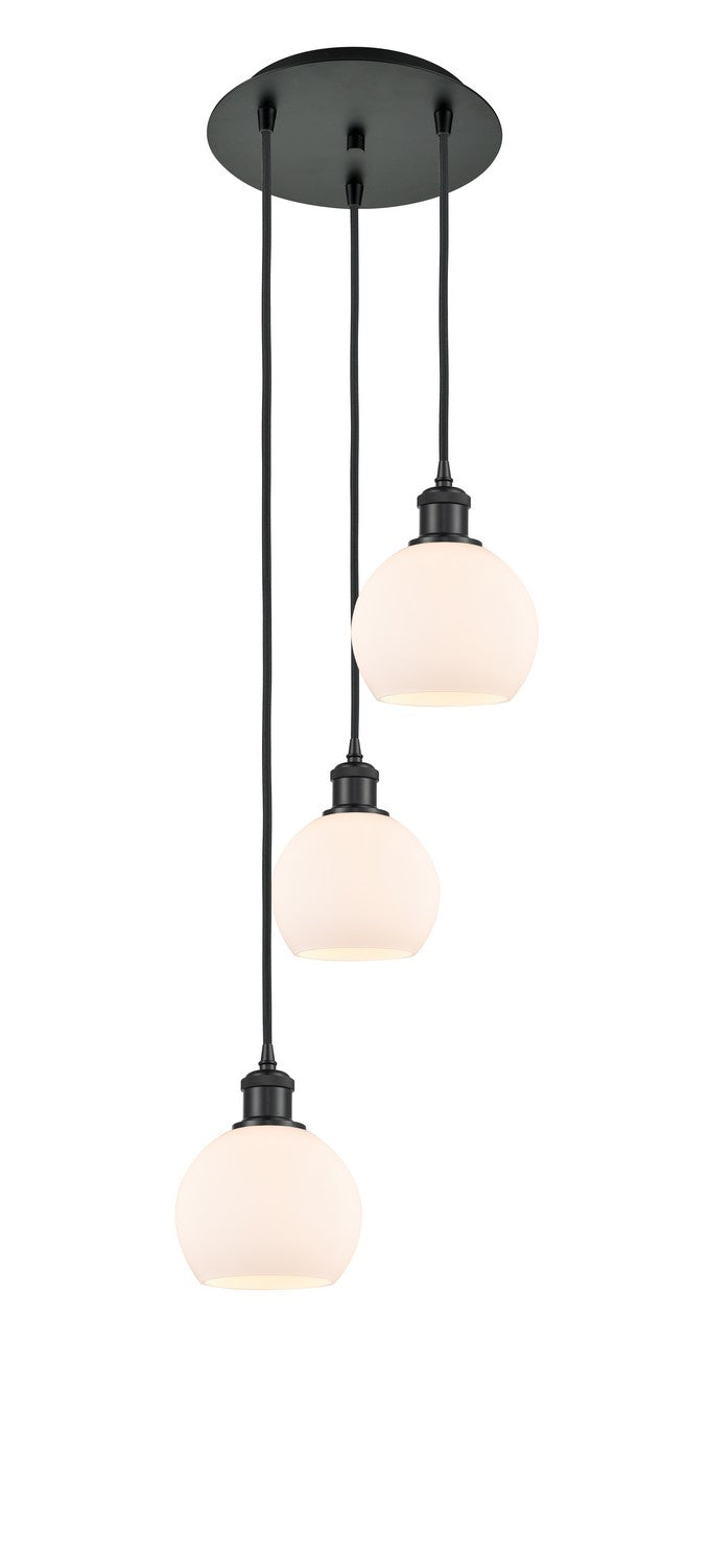 Innovations - 113B-3P-BK-G121-6 - Three Light Pendant - Ballston - Matte Black