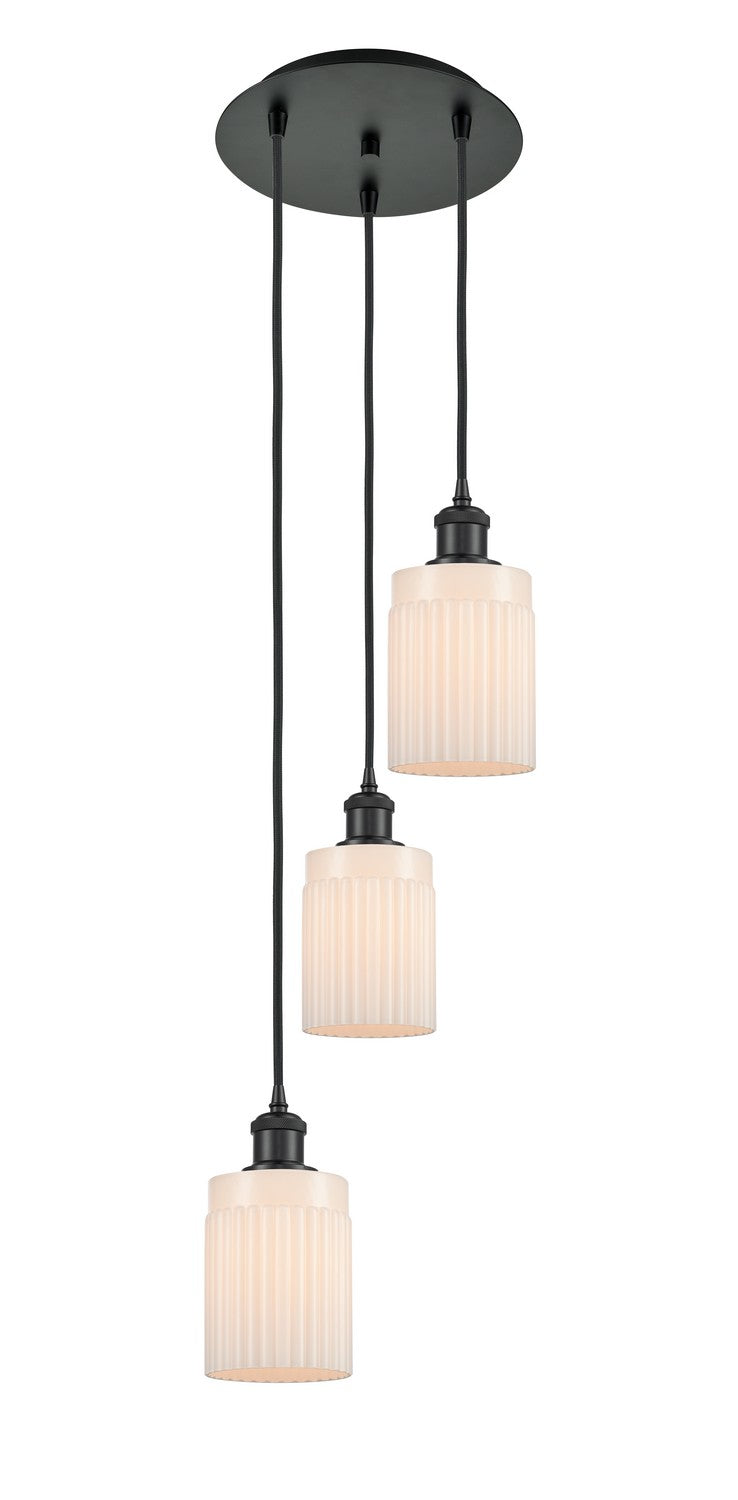 Innovations - 113B-3P-BK-G341 - Three Light Pendant - Ballston - Matte Black