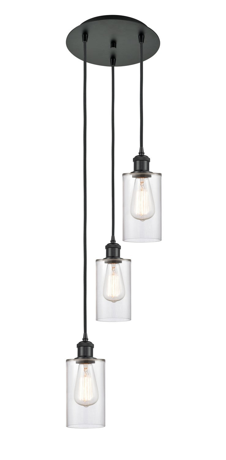 Innovations - 113B-3P-BK-G802 - Three Light Pendant - Ballston - Matte Black