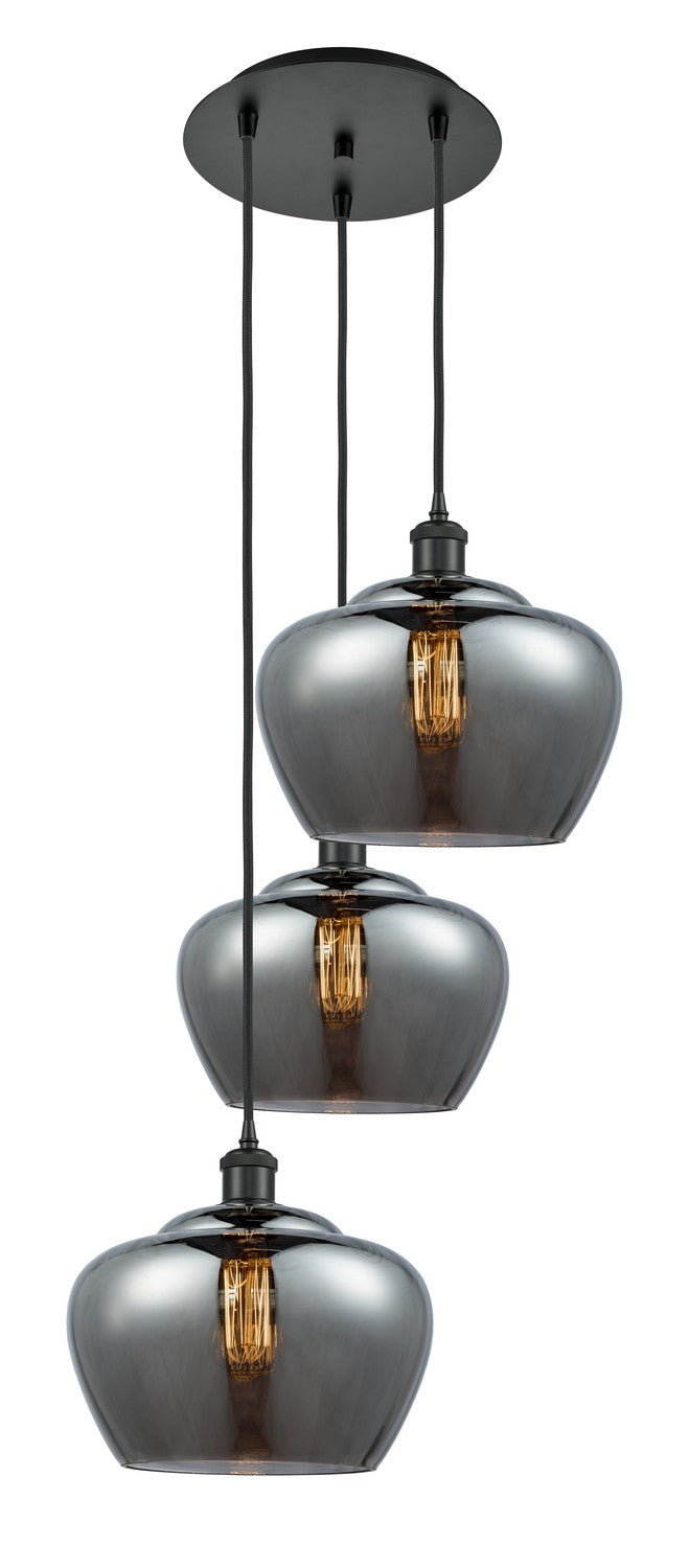 Innovations - 113B-3P-BK-G93-L - Three Light Pendant - Ballston - Matte Black