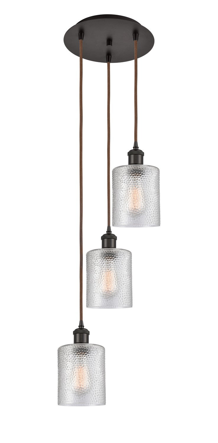 Innovations - 113B-3P-OB-G112 - Three Light Pendant - Ballston - Oil Rubbed Bronze