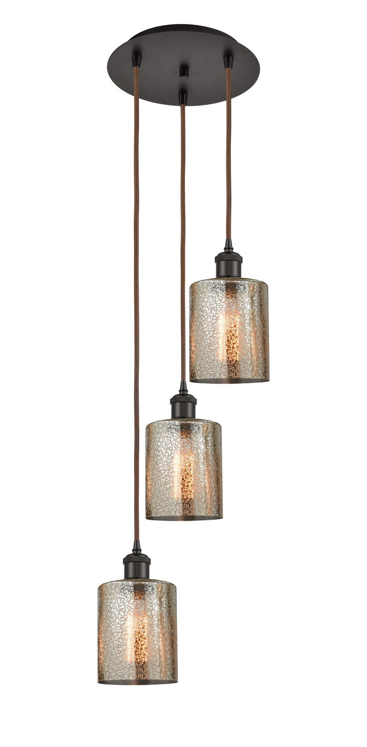 Innovations - 113B-3P-OB-G116 - Three Light Pendant - Ballston - Oil Rubbed Bronze