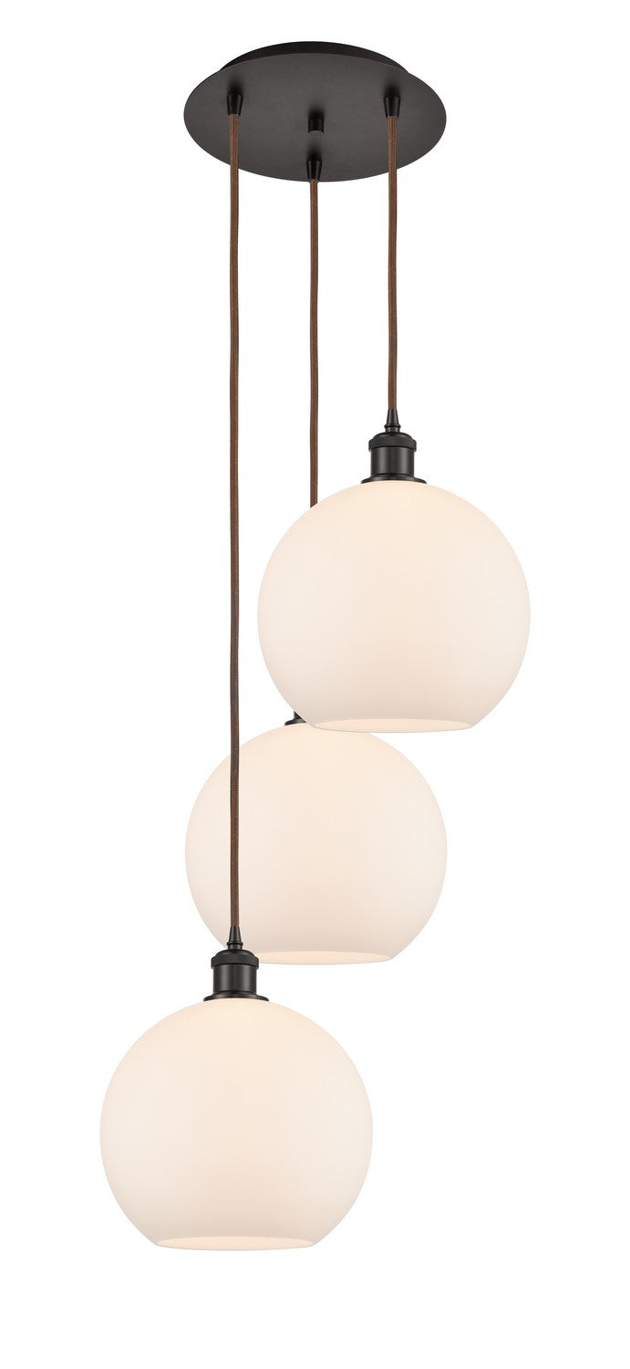 Innovations - 113B-3P-OB-G121-10 - Three Light Pendant - Ballston - Oil Rubbed Bronze