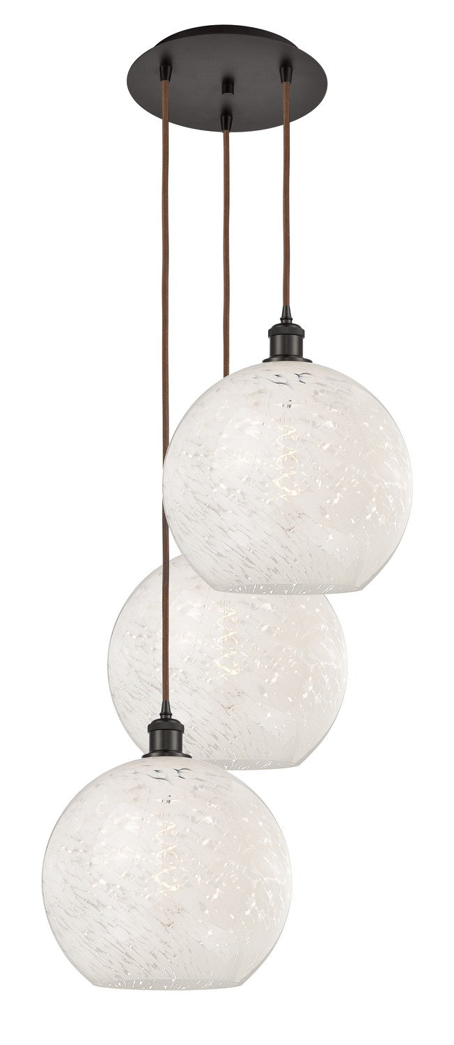 Innovations - 113B-3P-OB-G1216-12WM - Three Light Pendant - Ballston - Oil Rubbed Bronze