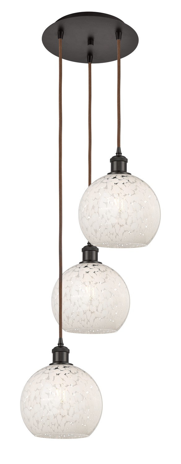 Innovations - 113B-3P-OB-G1216-8WM - Three Light Pendant - Ballston - Oil Rubbed Bronze