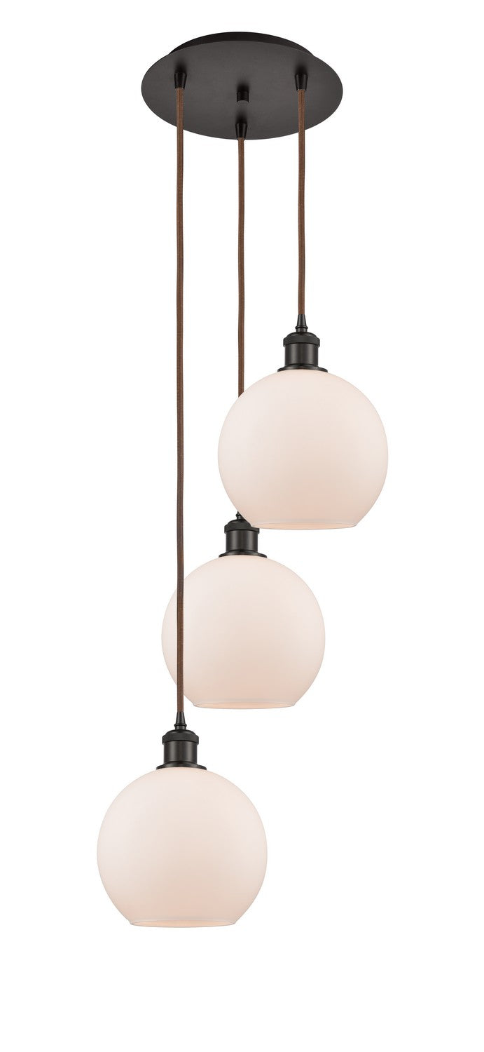 Innovations - 113B-3P-OB-G121-8 - Three Light Pendant - Ballston - Oil Rubbed Bronze