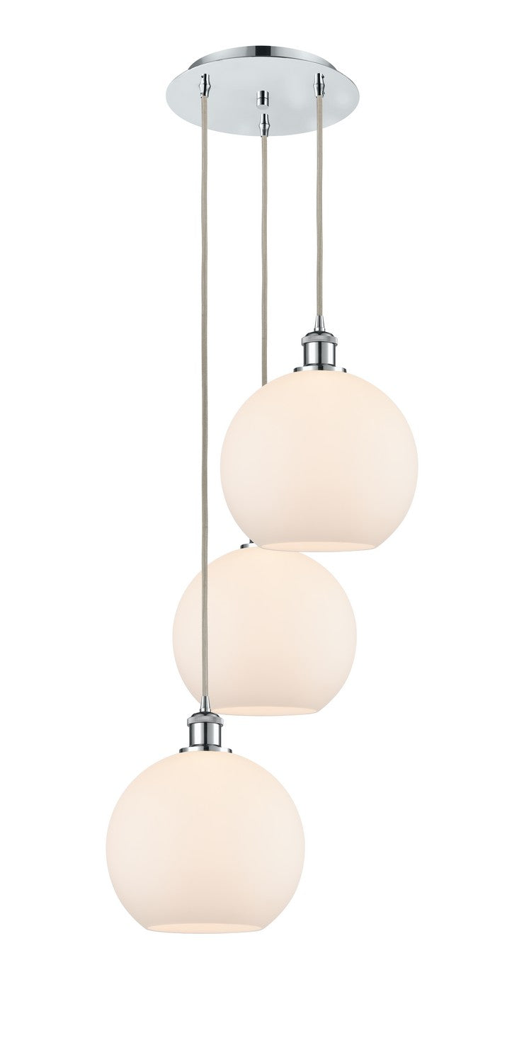 Innovations - 113B-3P-PC-G121-10 - Three Light Pendant - Ballston - Polished Chrome