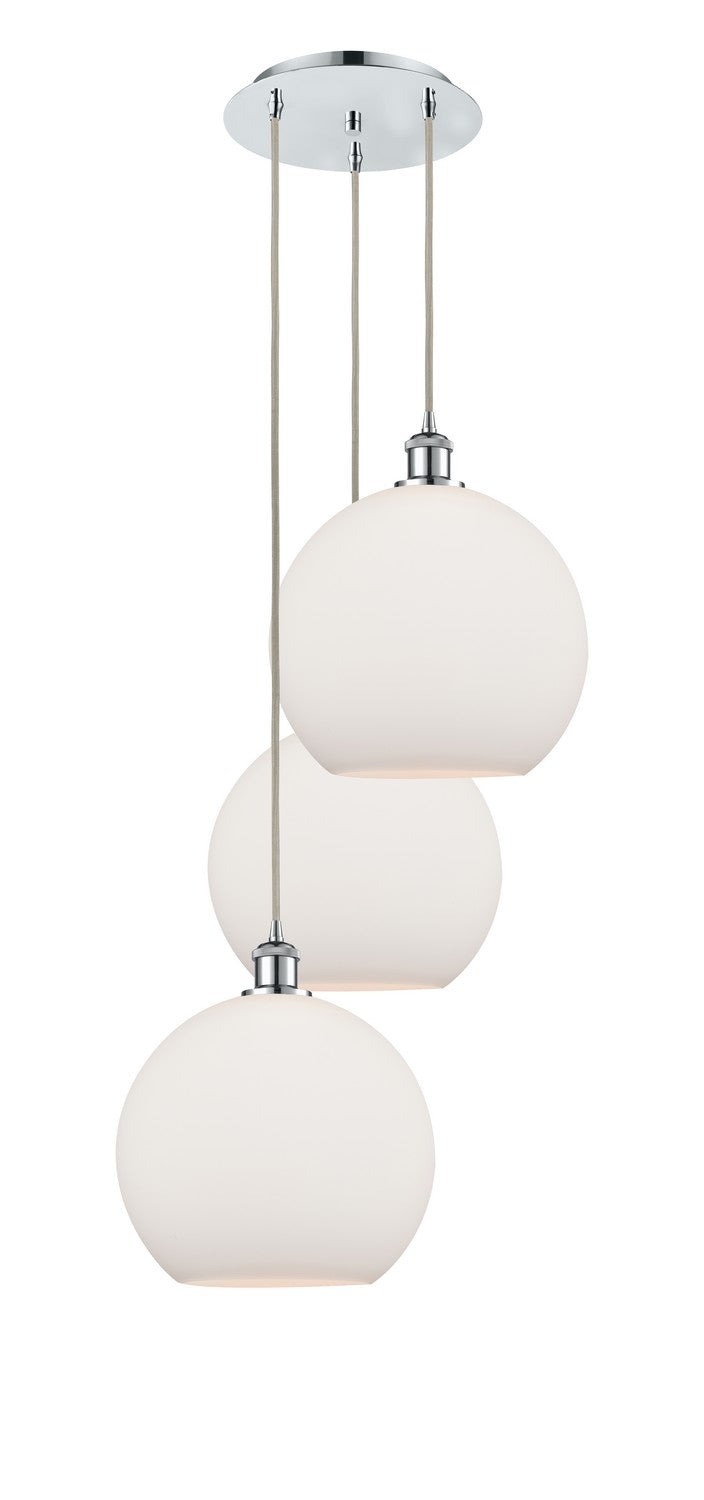 Innovations - 113B-3P-PC-G121-12 - Three Light Pendant - Ballston - Polished Chrome