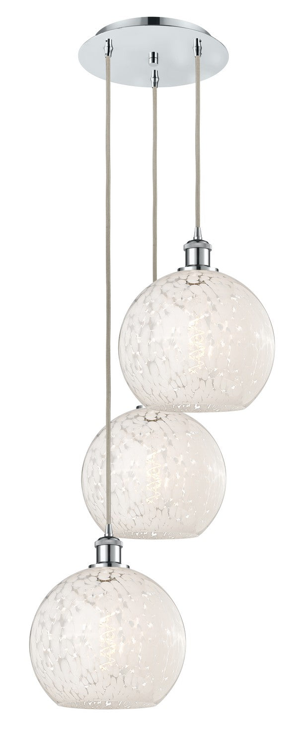Innovations - 113B-3P-PC-G1216-10WM - Three Light Pendant - Ballston - Polished Chrome