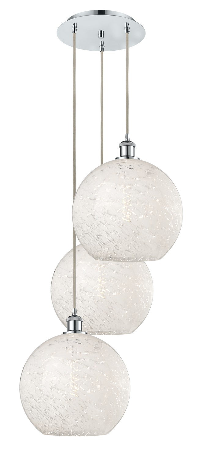 Innovations - 113B-3P-PC-G1216-12WM - Three Light Pendant - Ballston - Polished Chrome