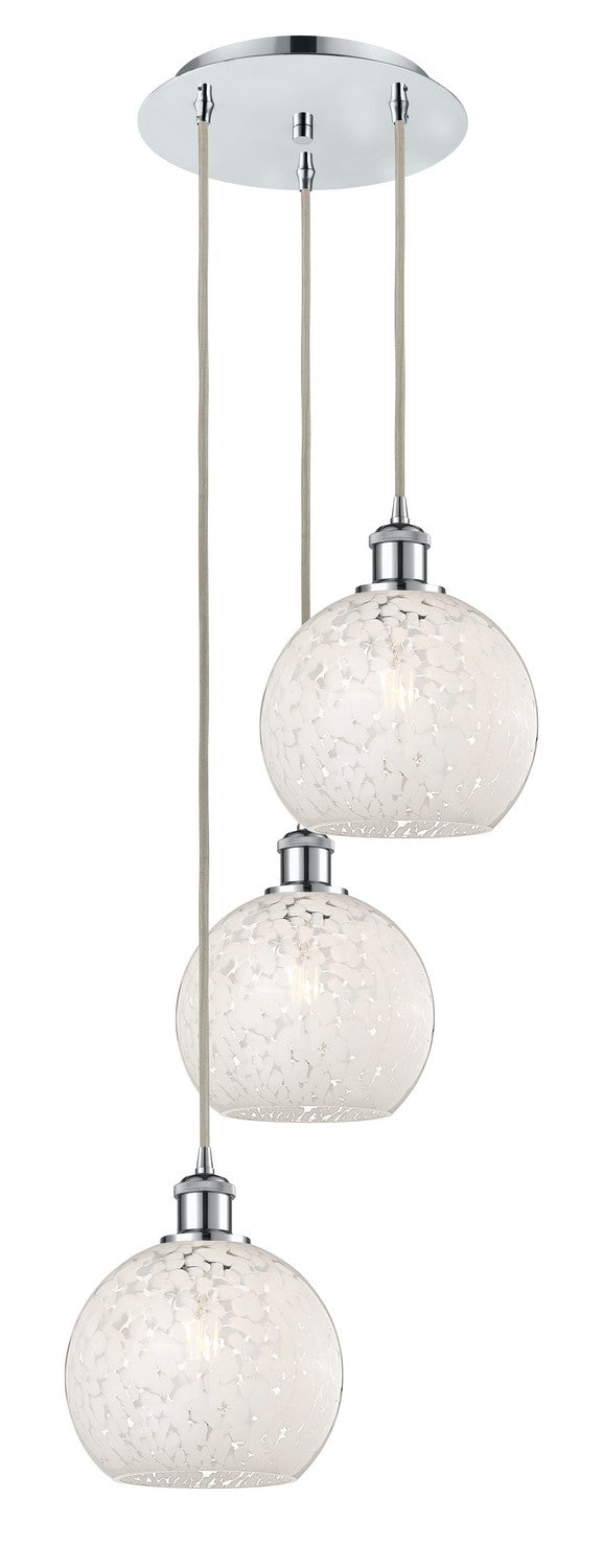 Innovations - 113B-3P-PC-G1216-8WM - Three Light Pendant - Ballston - Polished Chrome