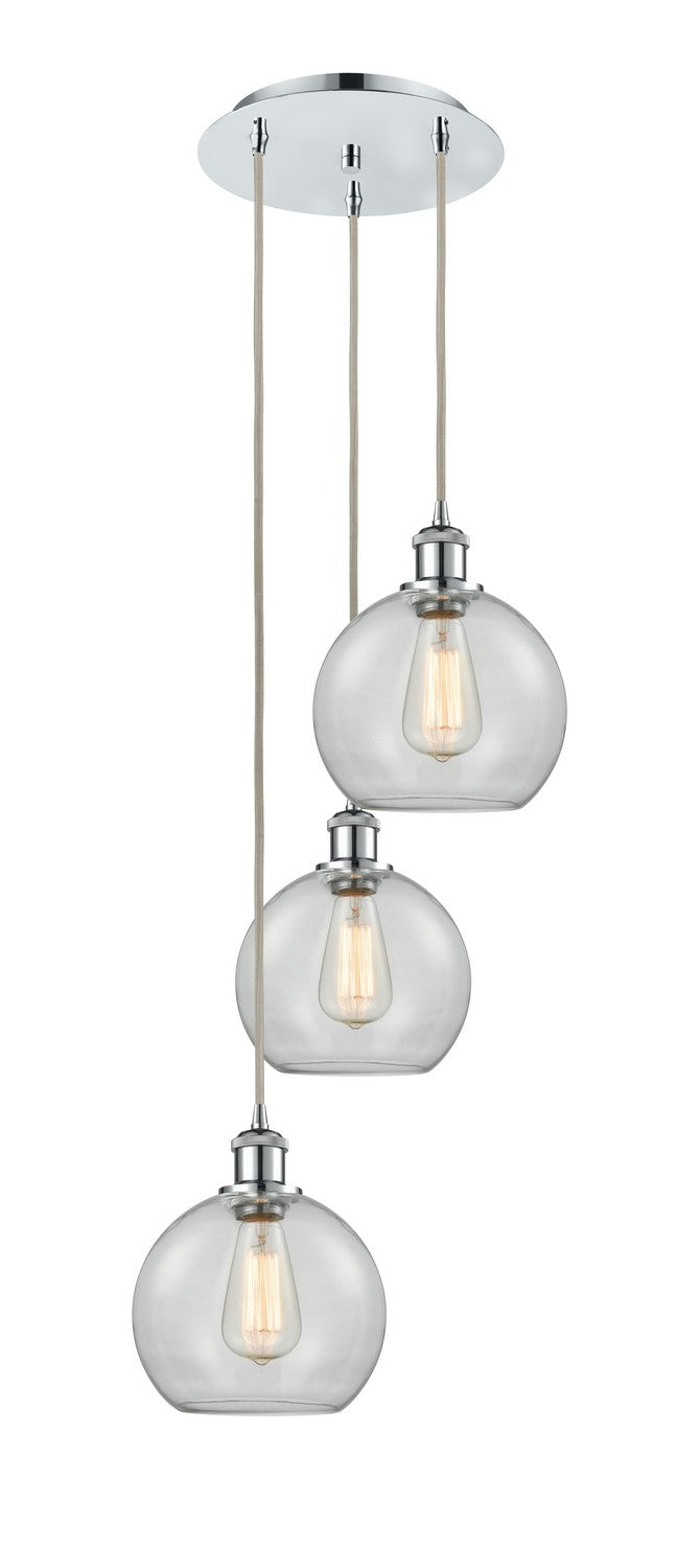 Innovations - 113B-3P-PC-G122-8 - Three Light Pendant - Ballston - Polished Chrome