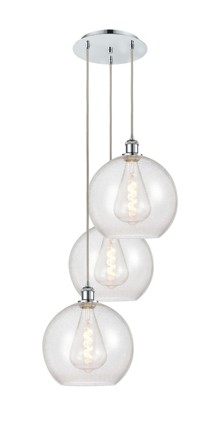 Innovations - 113B-3P-PC-G124-12 - Three Light Pendant - Ballston - Polished Chrome