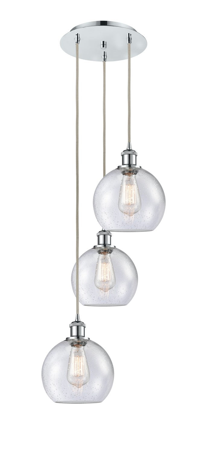 Innovations - 113B-3P-PC-G124-8 - Three Light Pendant - Ballston - Polished Chrome